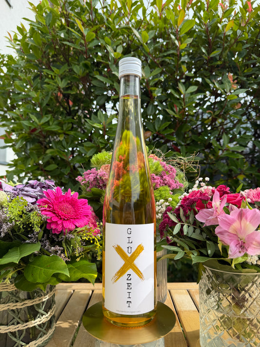 GLÜXZEIT Sommeredition: Holunderblüte-Ingwer-Likör 0,7L Flasche