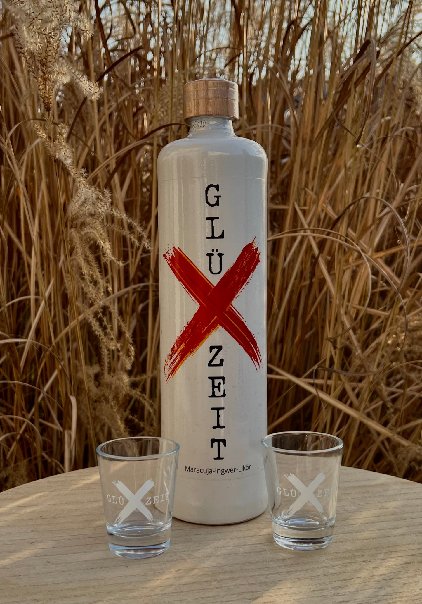 GLÜXZEIT-Set mit 2 Gläsern